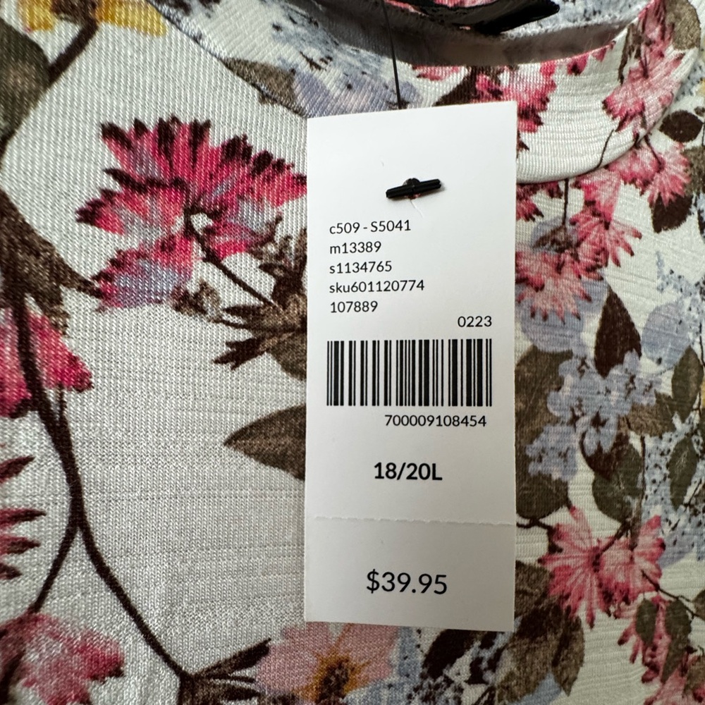 NWT Lane Bryant Floral Sleeveless Tunic - Multicolor - Picture 4 of 4